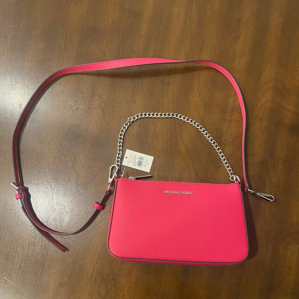 Michael Kors Jet Set Travel Medium Zip Pouchette Bag